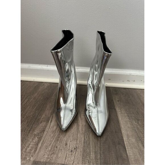 ISABEL MARANT Miyako mirrored faux leather ankle boots Sz 35 (5) $1490 - Picture 4 of 4